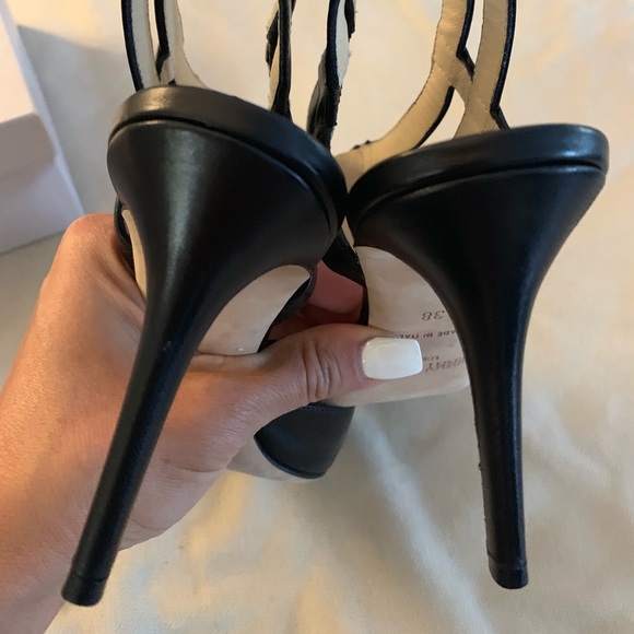Jimmy Choo black leather heels pumps closed toes 8 - Picture 5 of 8
